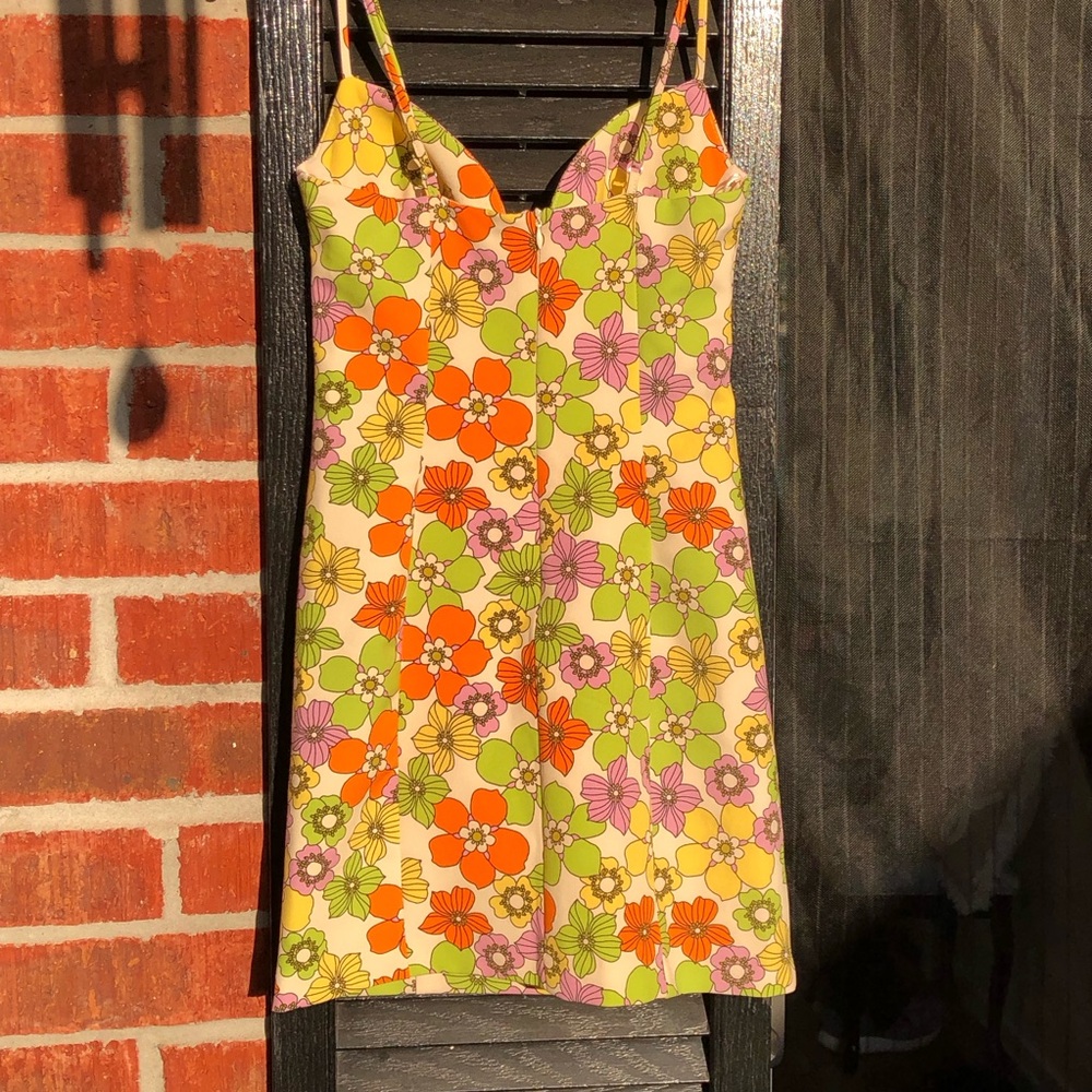 Zara NEW Floral printed Mini Dress XS - Picture 10 of 10